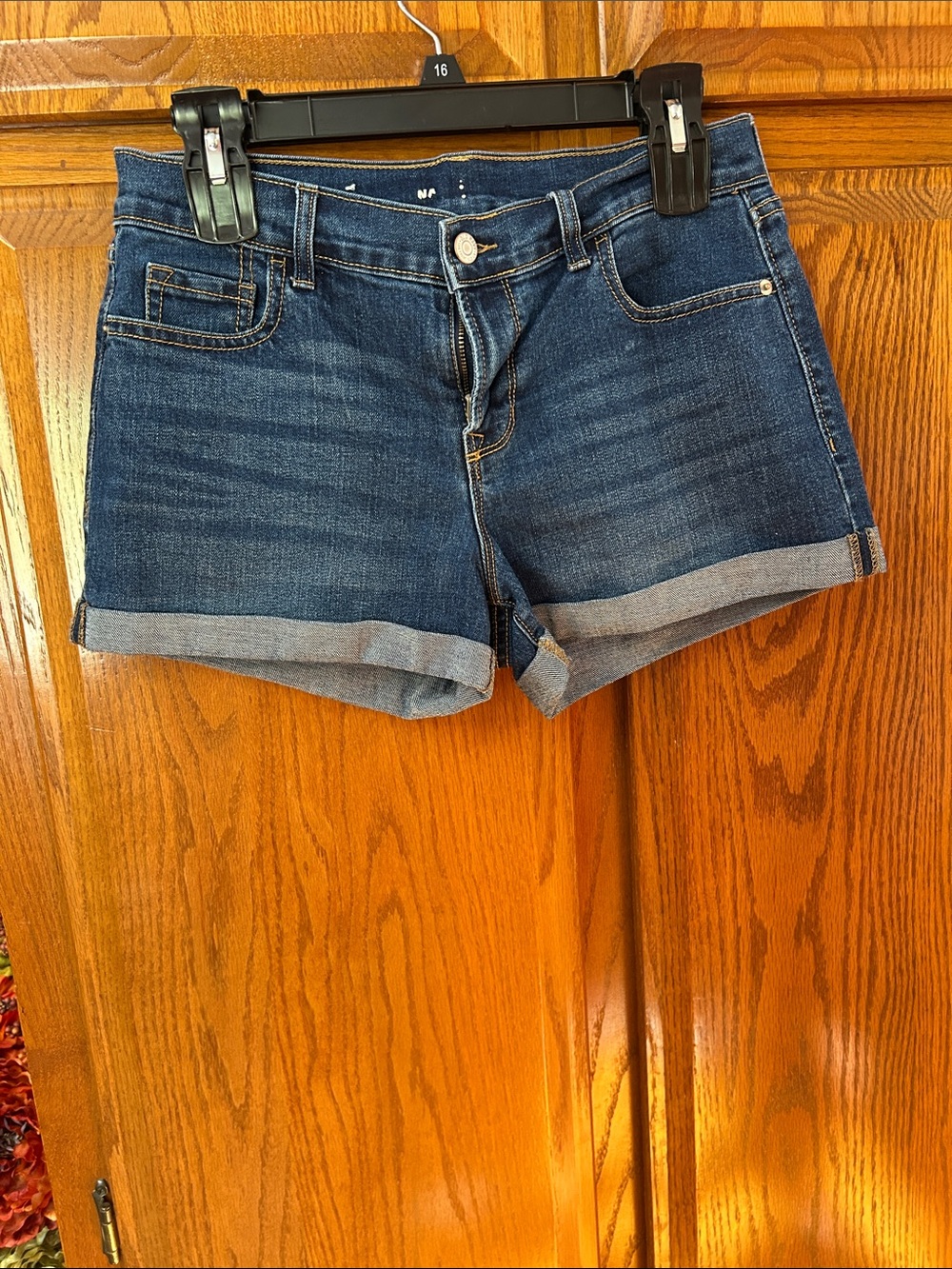 Old Navy Dark Blue Denim Rolled-Hem Shorts